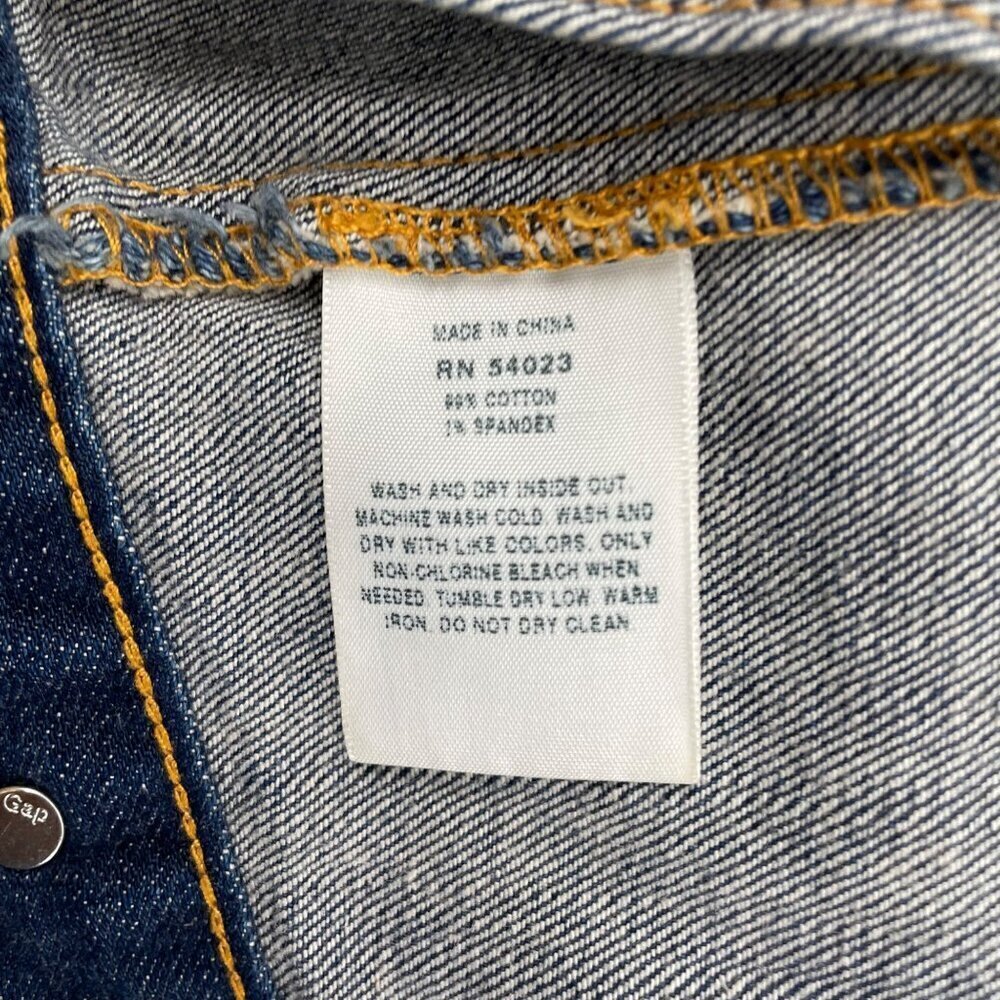 GAP Blue Denim Jean Jacket Womens Size Small Classic Pockets Everyday Casual - Picture 5 of 8